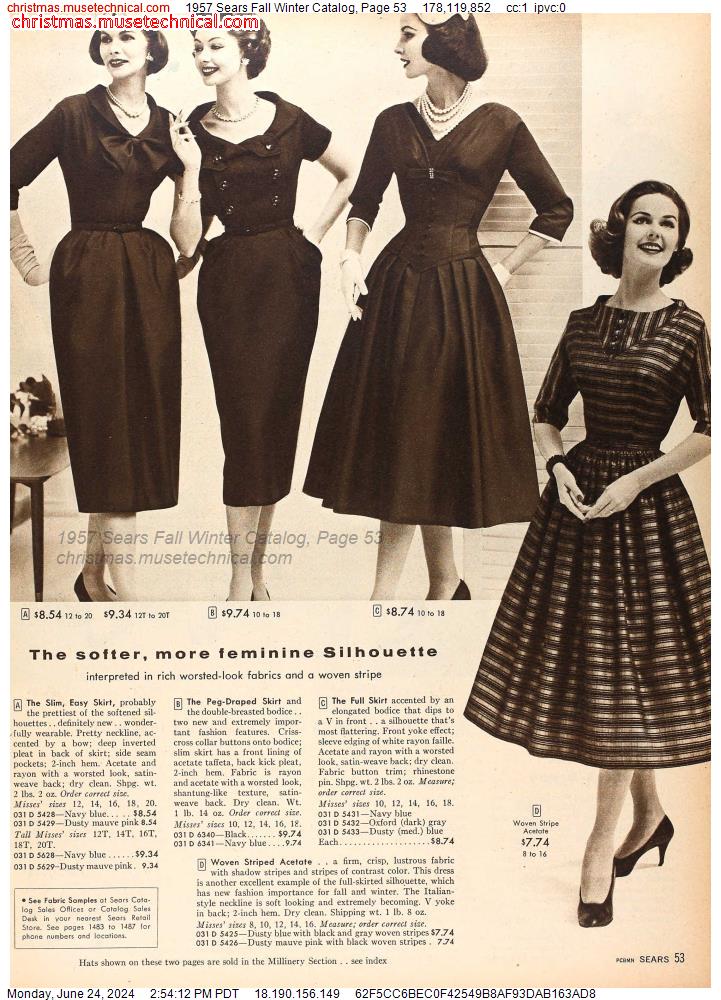 1957 Sears Fall Winter Catalog, Page 53