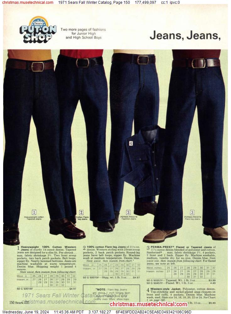 1971 Sears Fall Winter Catalog, Page 150