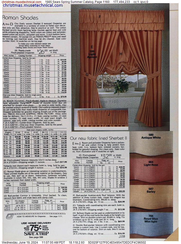 1985 Sears Spring Summer Catalog, Page 1160