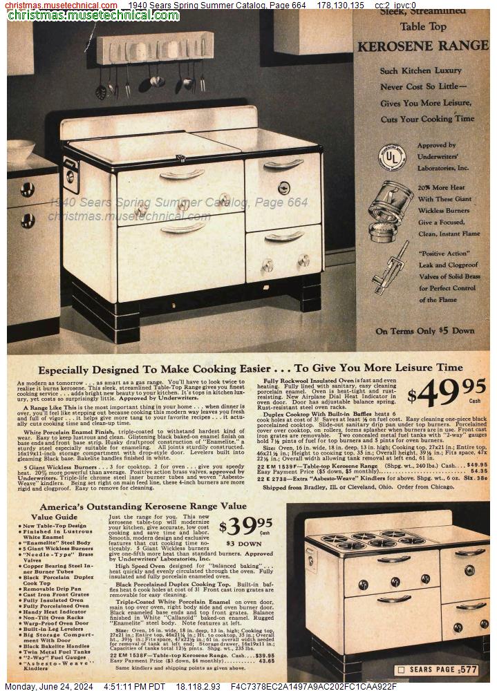 1940 Sears Spring Summer Catalog, Page 664