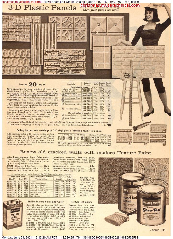 1960 Sears Fall Winter Catalog, Page 1145