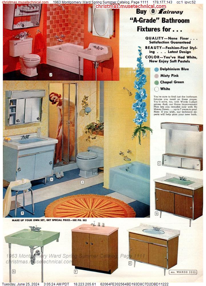 1963 Montgomery Ward Spring Summer Catalog, Page 1111