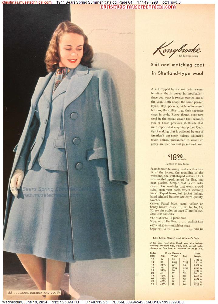 1944 Sears Spring Summer Catalog, Page 64