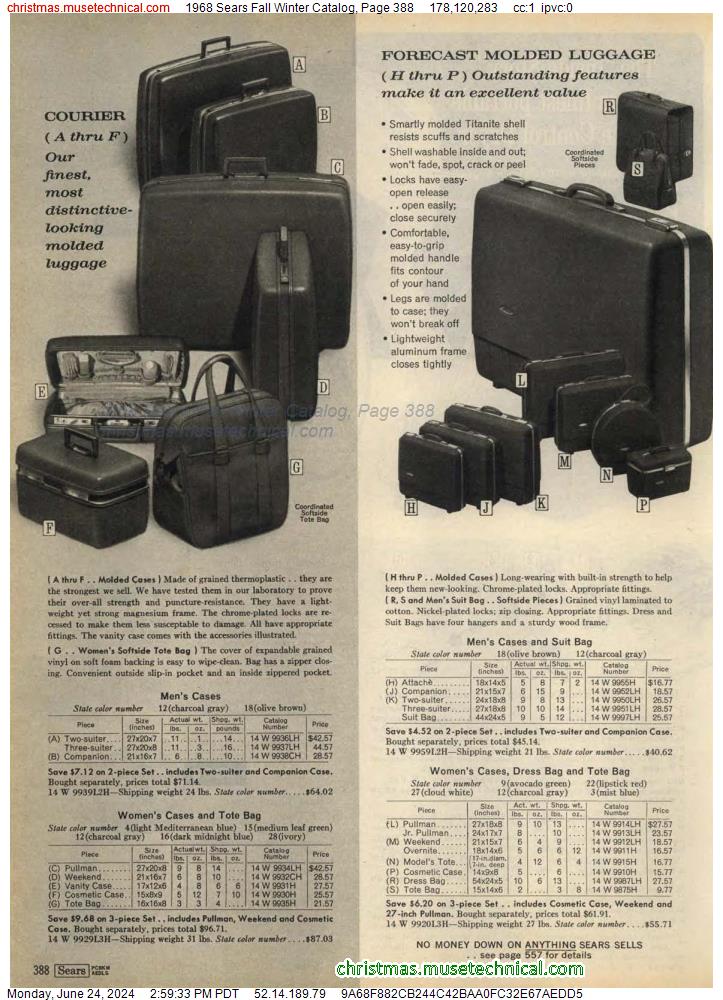 1968 Sears Fall Winter Catalog, Page 388