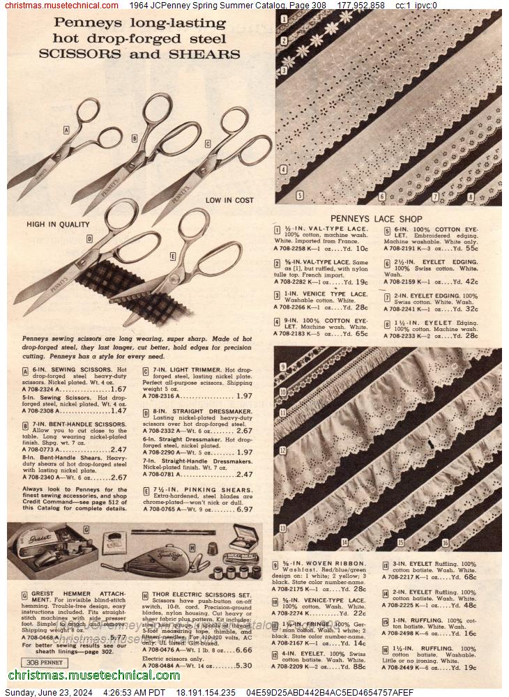 1964 JCPenney Spring Summer Catalog, Page 308