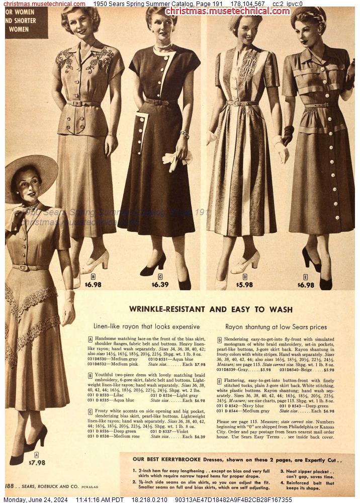 1950 Sears Spring Summer Catalog, Page 191