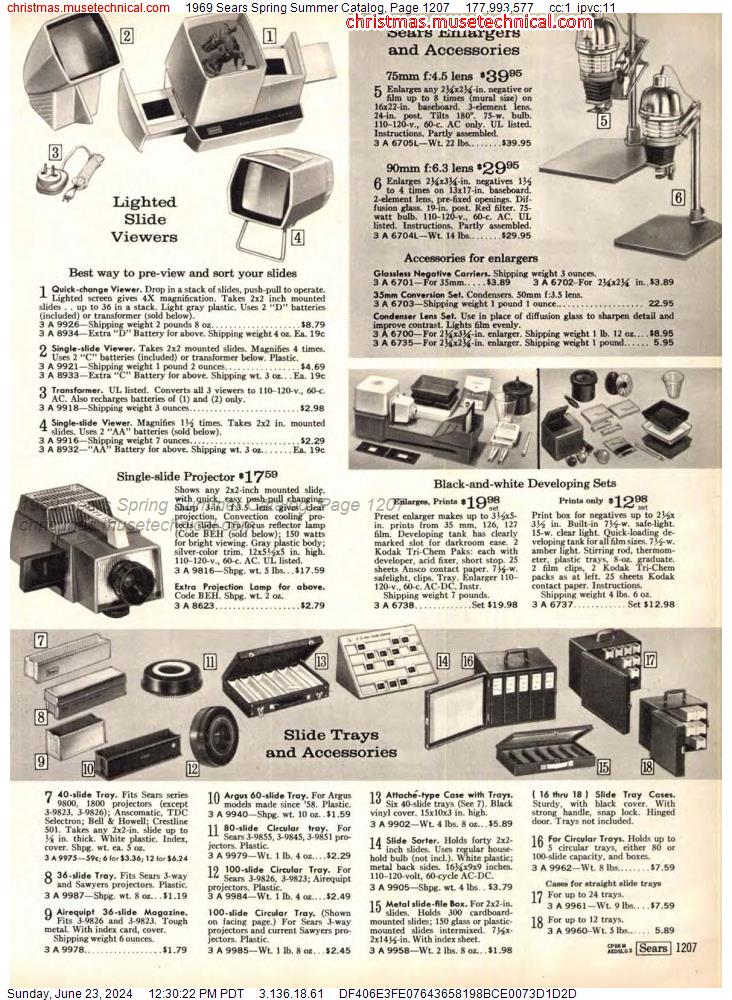 1969 Sears Spring Summer Catalog, Page 1207