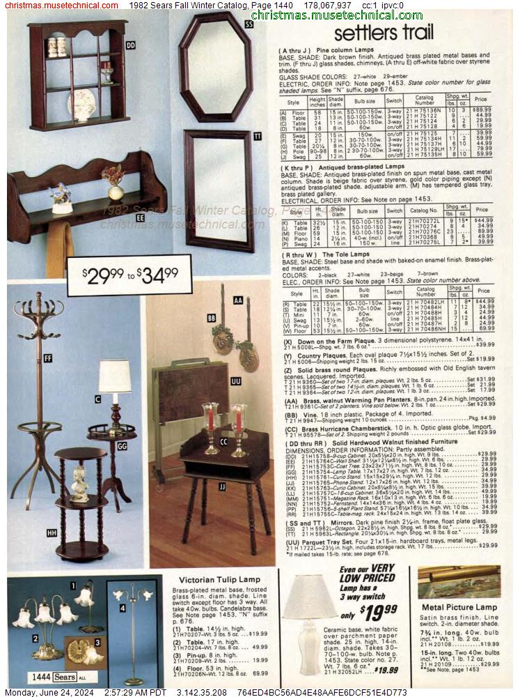 1982 Sears Fall Winter Catalog, Page 1440