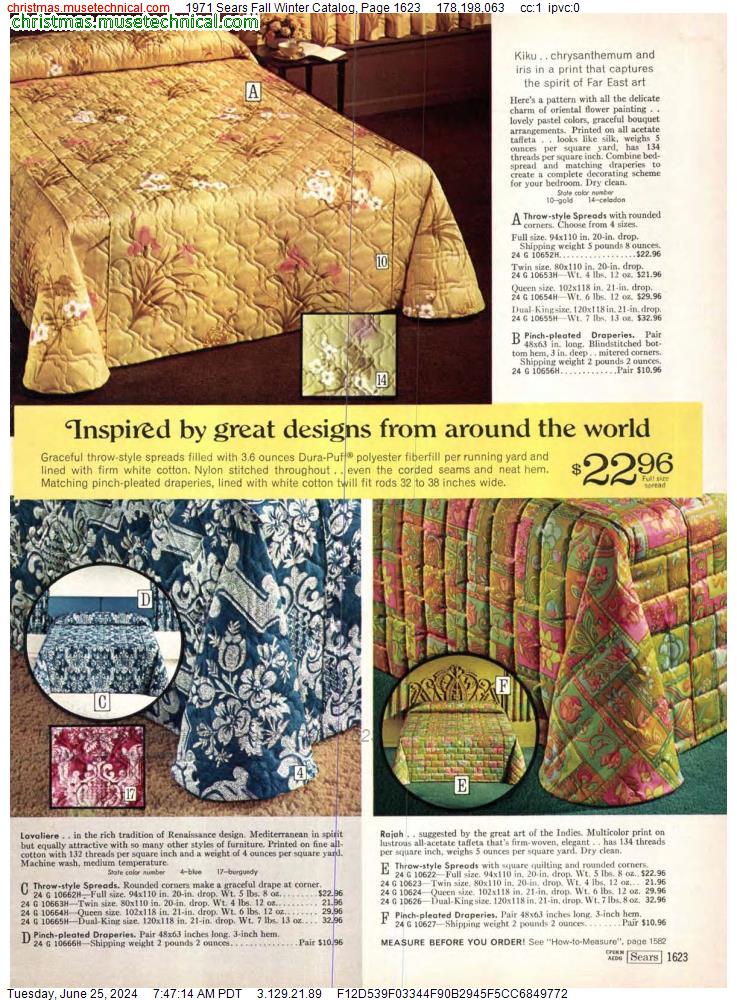 1971 Sears Fall Winter Catalog, Page 1623