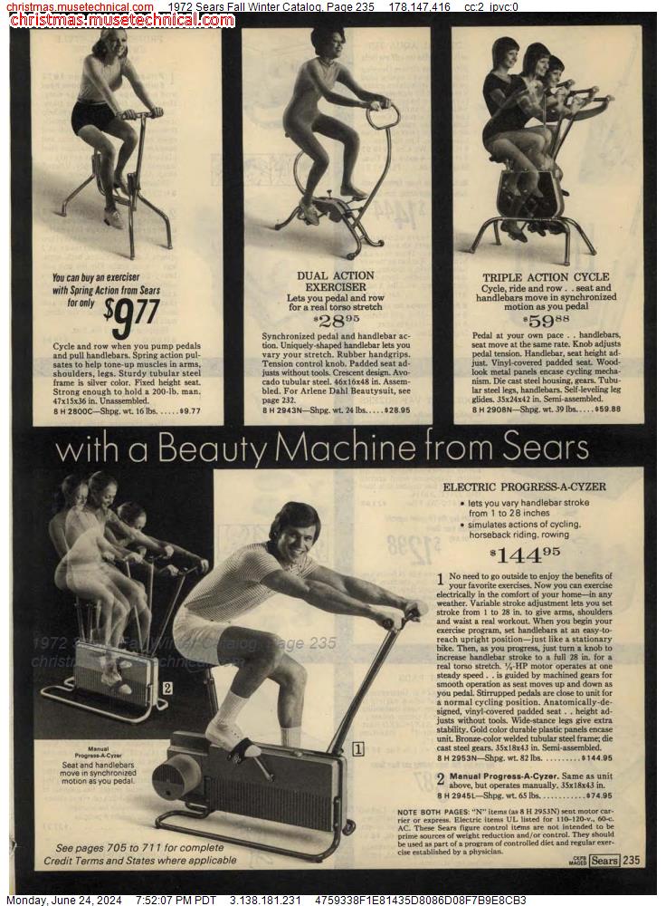 1972 Sears Fall Winter Catalog, Page 235