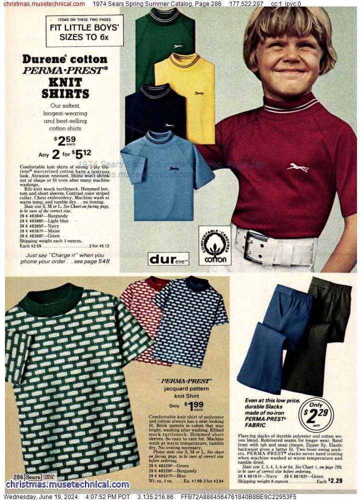 1974 Sears Spring Summer Catalog, Page 286