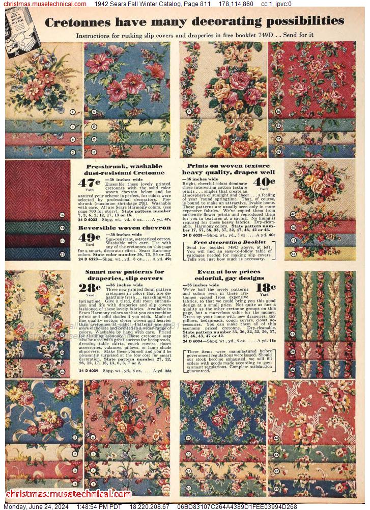 1942 Sears Fall Winter Catalog, Page 811