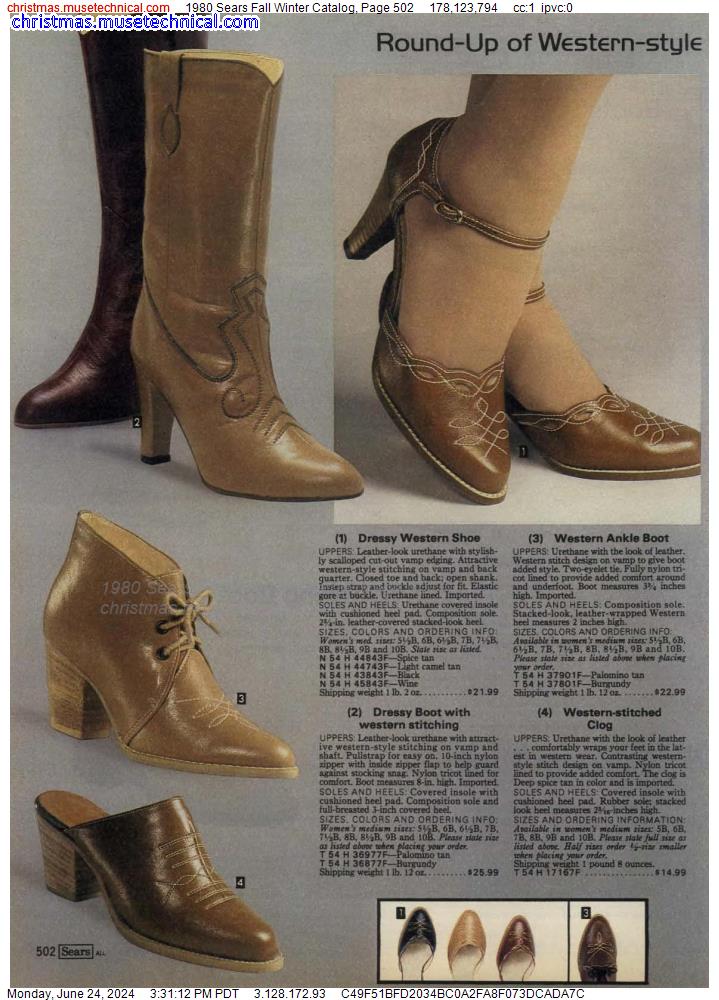 1980 Sears Fall Winter Catalog, Page 502