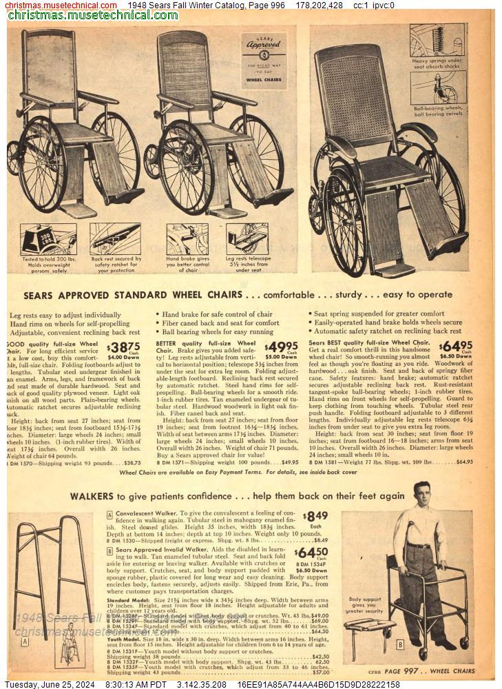 1948 Sears Fall Winter Catalog, Page 996