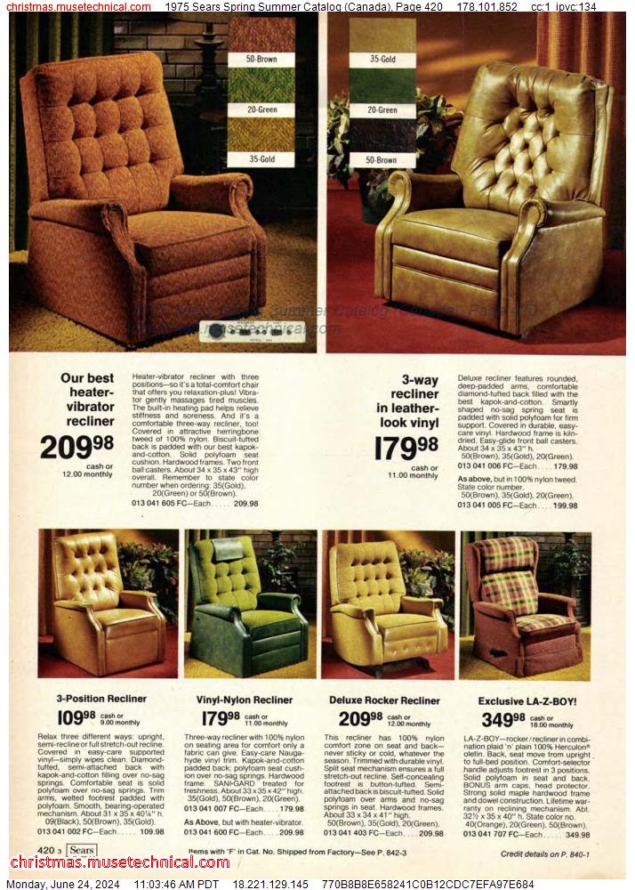 1975 Sears Spring Summer Catalog (Canada), Page 420