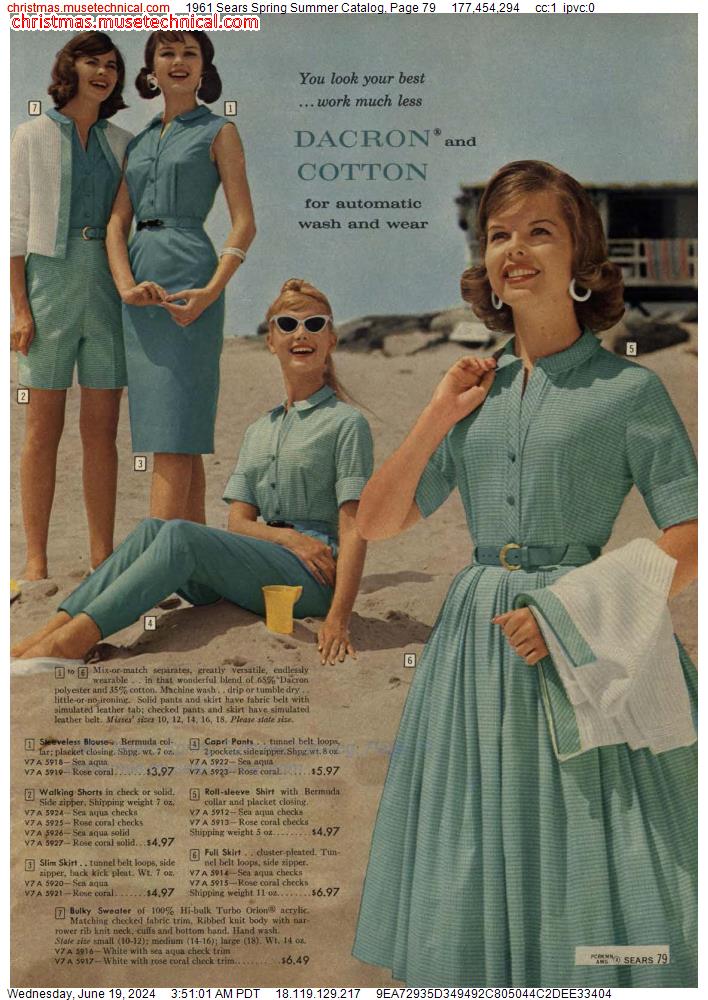 1961 Sears Spring Summer Catalog, Page 79