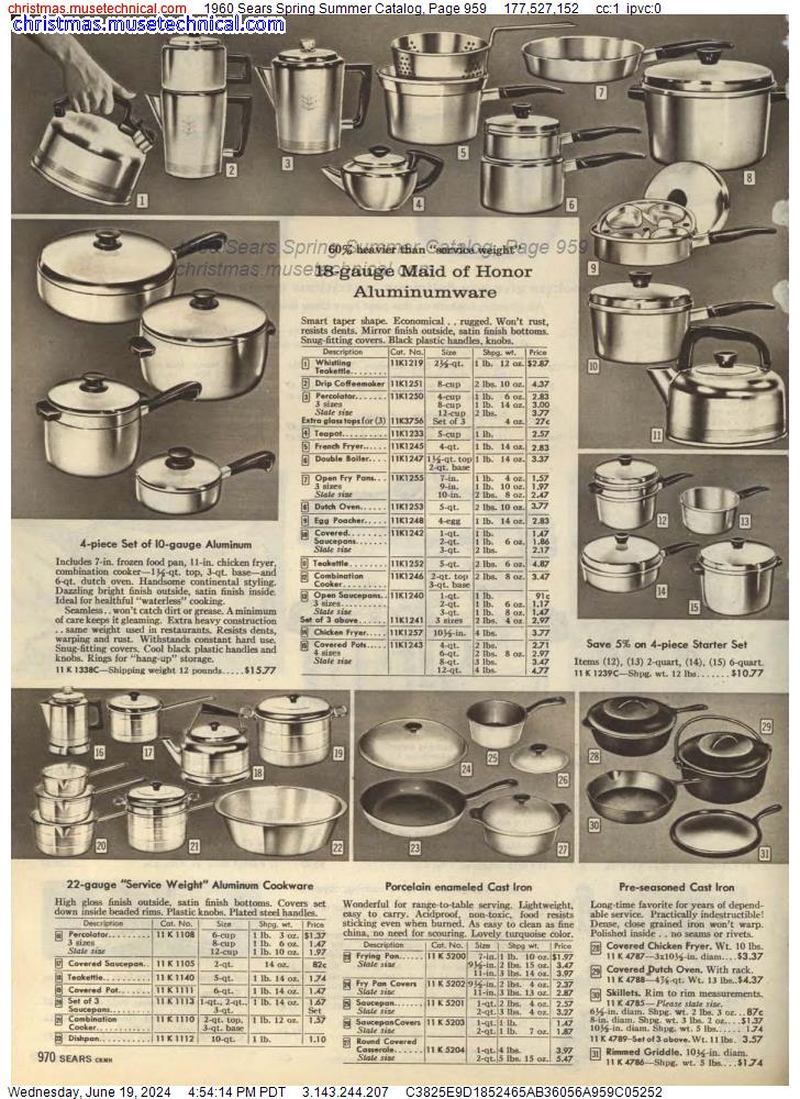 1960 Sears Spring Summer Catalog, Page 959