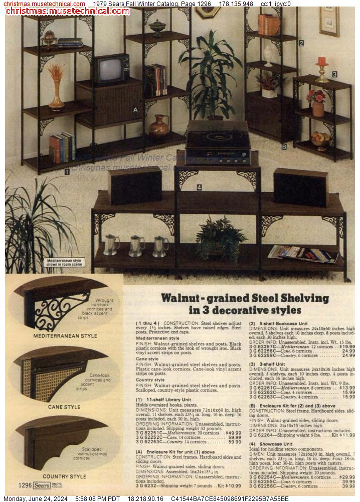 1979 Sears Fall Winter Catalog, Page 1296