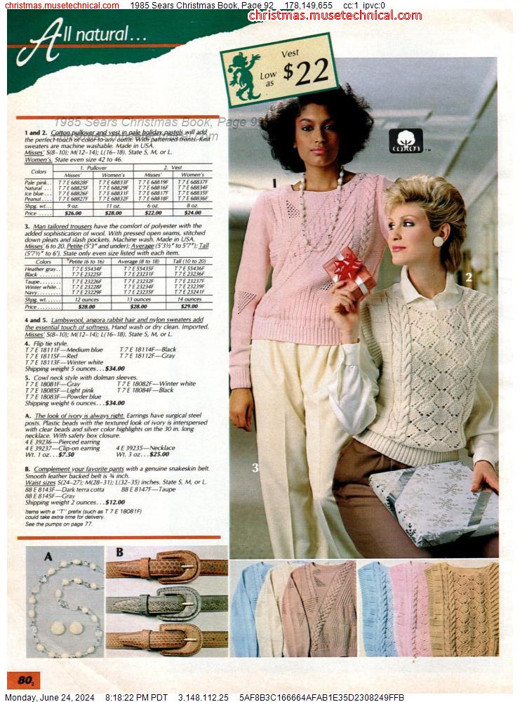 1985 Sears Christmas Book, Page 92