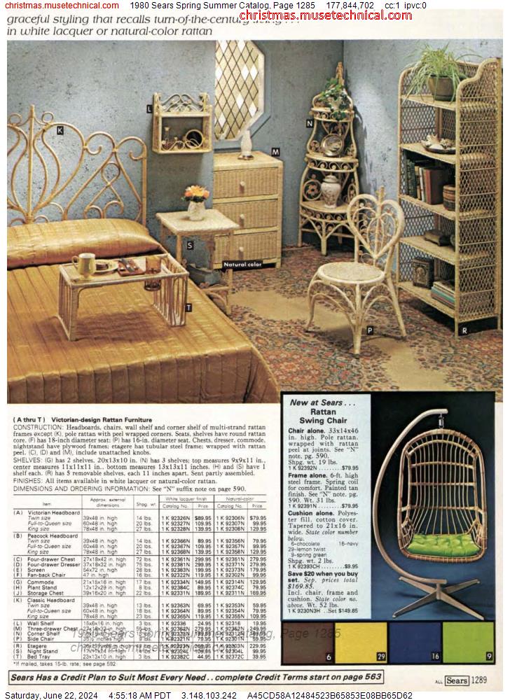 1980 Sears Spring Summer Catalog, Page 1285