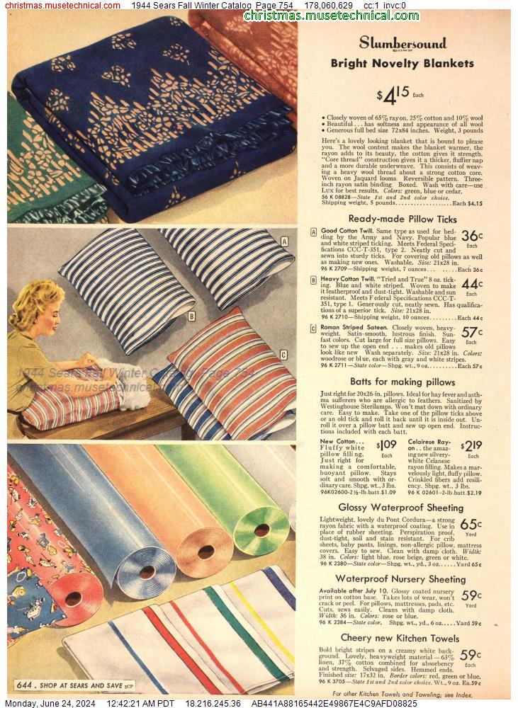 1944 Sears Fall Winter Catalog, Page 754