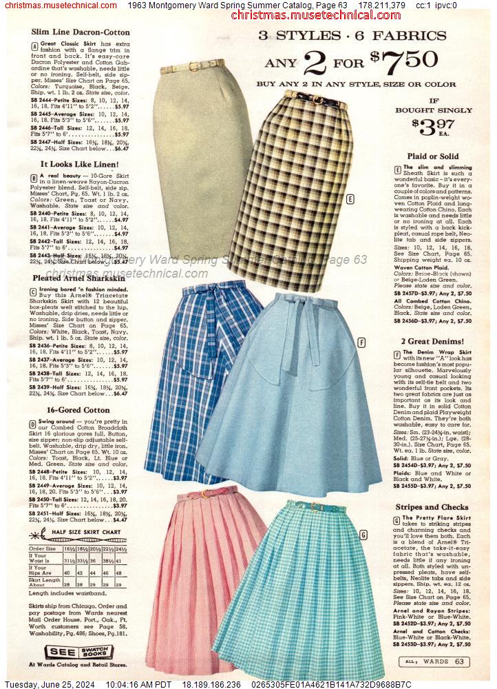 1963 Montgomery Ward Spring Summer Catalog, Page 63