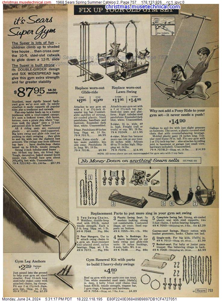 1968 Sears Spring Summer Catalog 2, Page 757