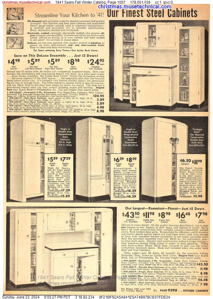 1941 Sears Fall Winter Catalog, Page 1057