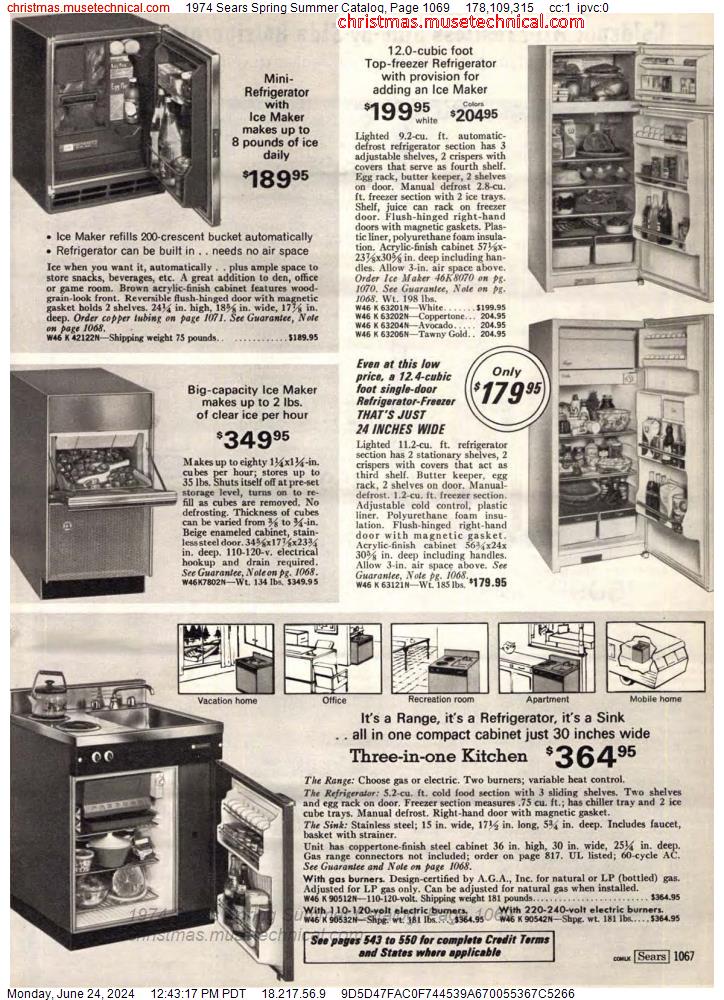 1974 Sears Spring Summer Catalog, Page 1069