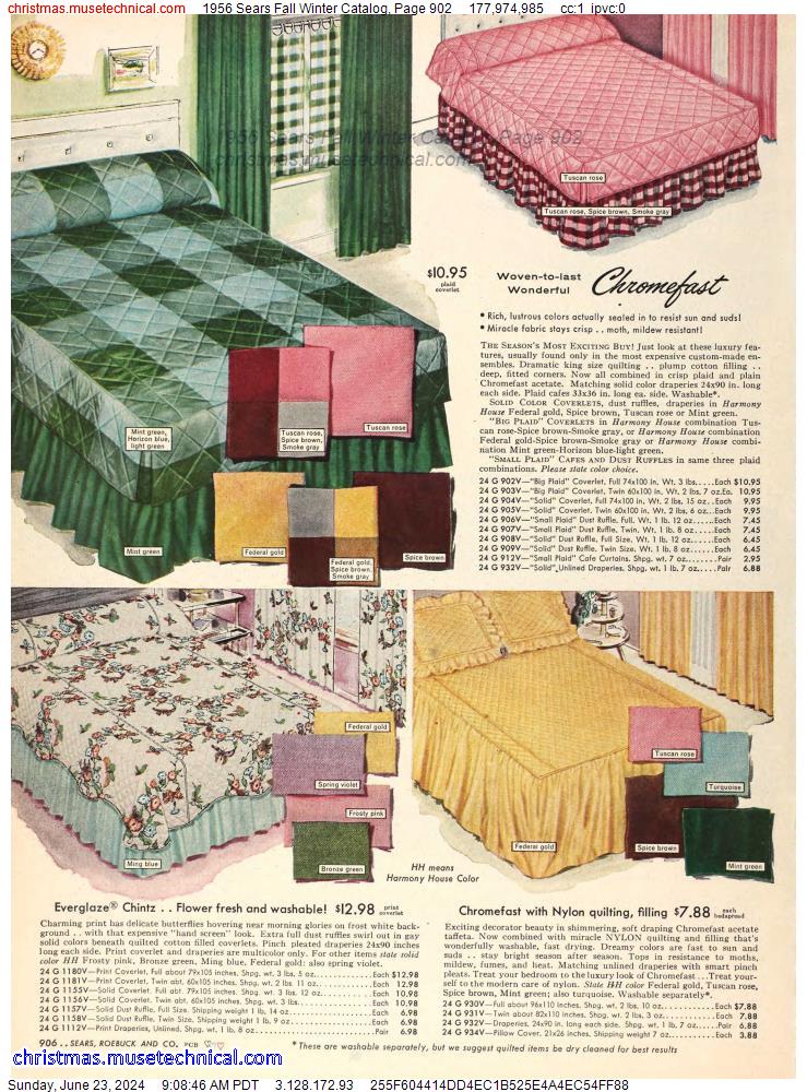 1956 Sears Fall Winter Catalog, Page 902