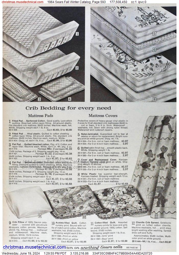 1964 Sears Fall Winter Catalog, Page 593