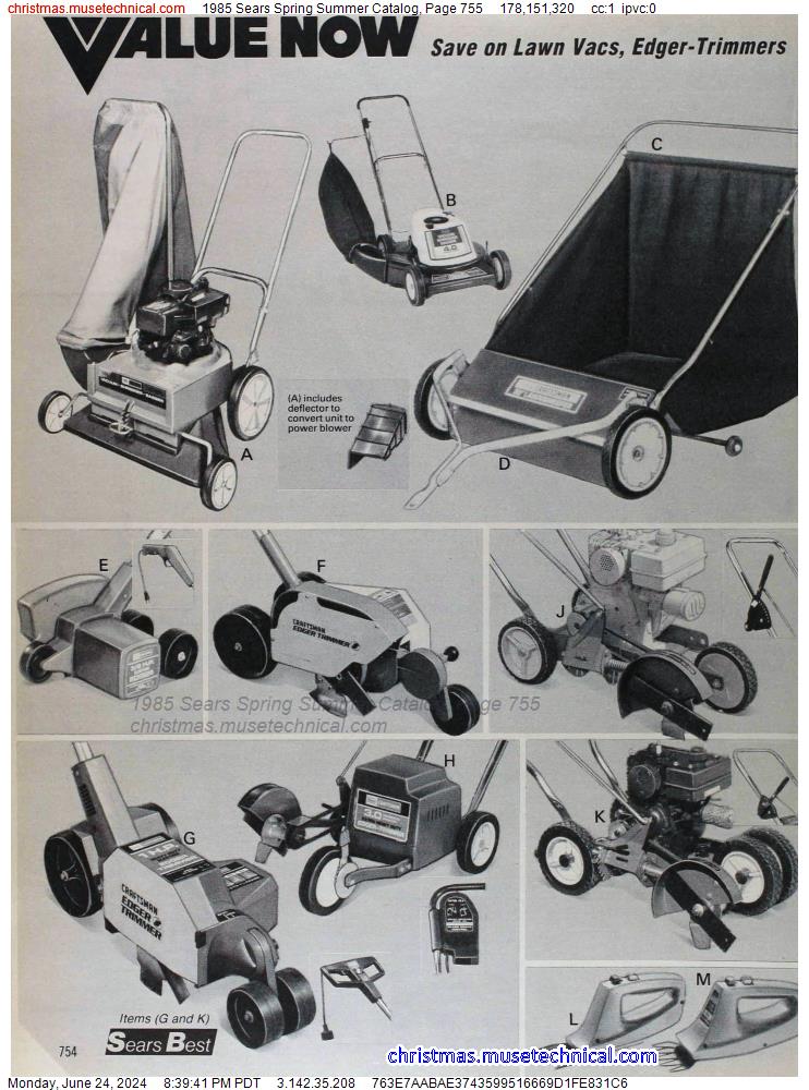 1985 Sears Spring Summer Catalog, Page 755