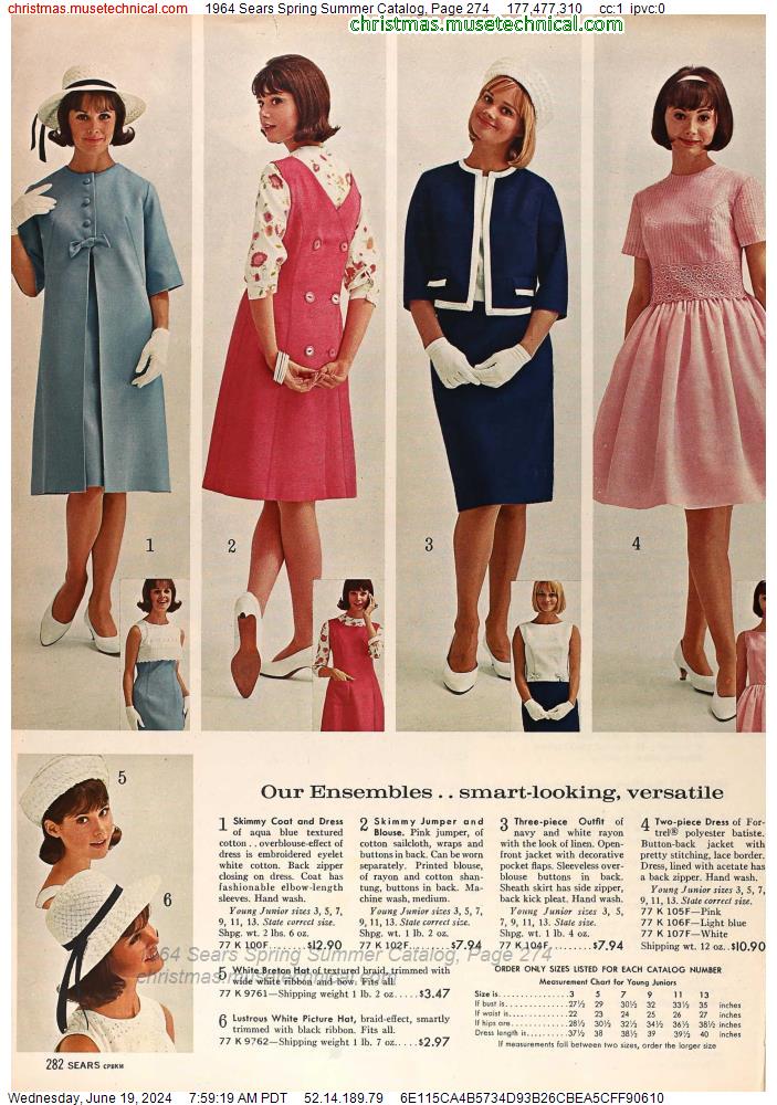 1964 Sears Spring Summer Catalog, Page 274