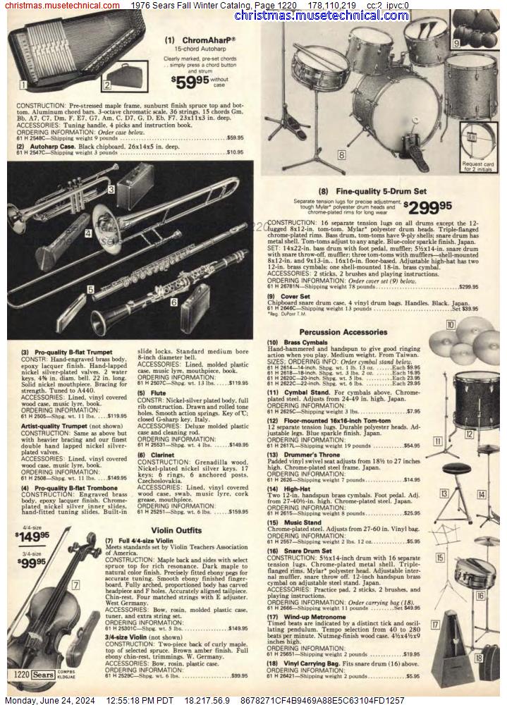 1976 Sears Fall Winter Catalog, Page 1220