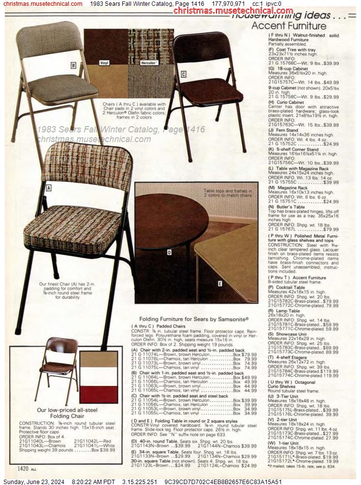 1983 Sears Fall Winter Catalog, Page 1416