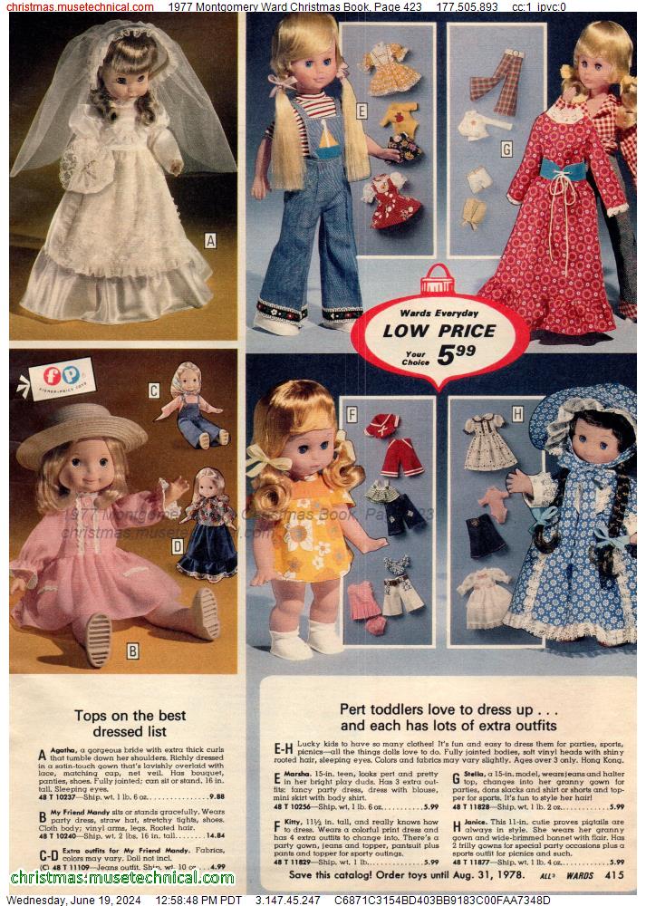 1977 Montgomery Ward Christmas Book, Page 423