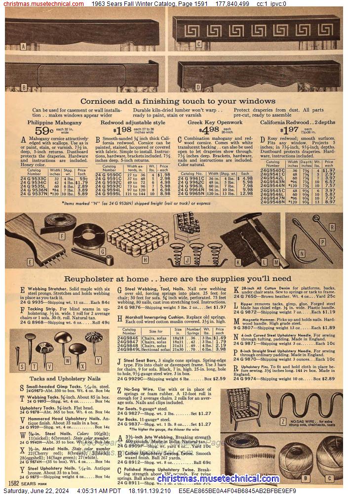 1963 Sears Fall Winter Catalog, Page 1591