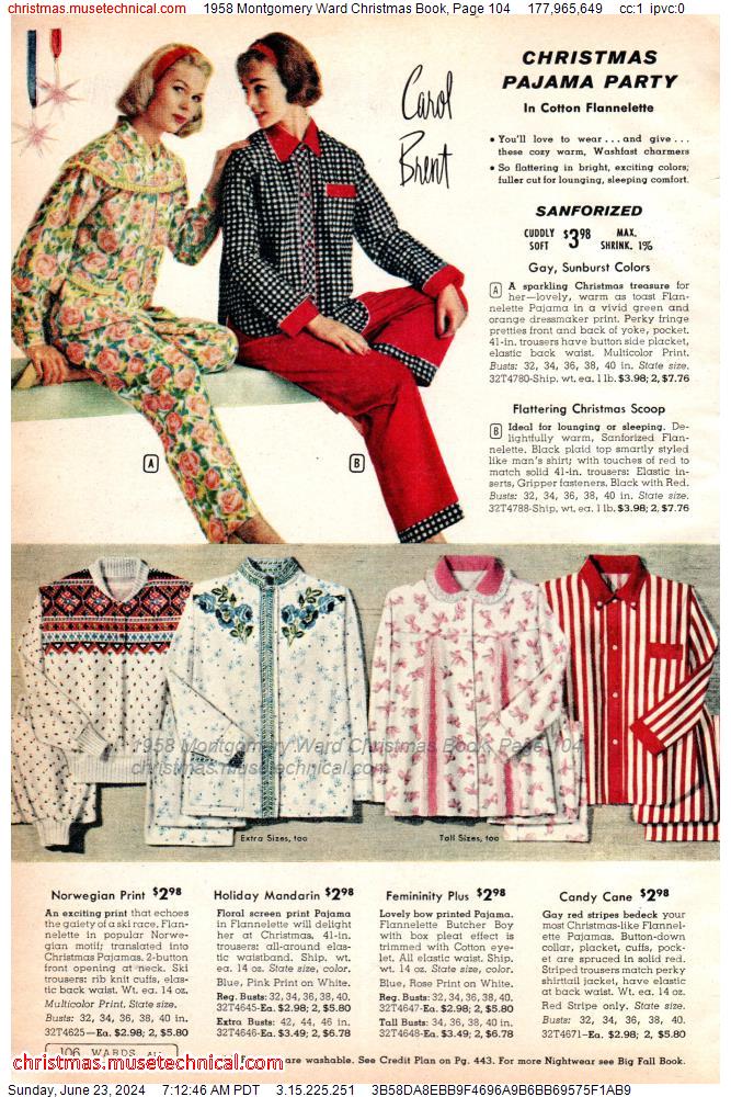 1958 Montgomery Ward Christmas Book, Page 104