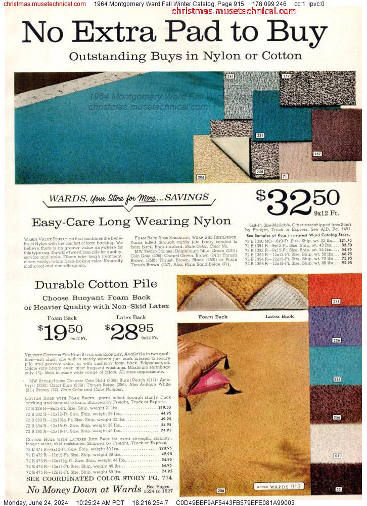 1964 Montgomery Ward Fall Winter Catalog, Page 915