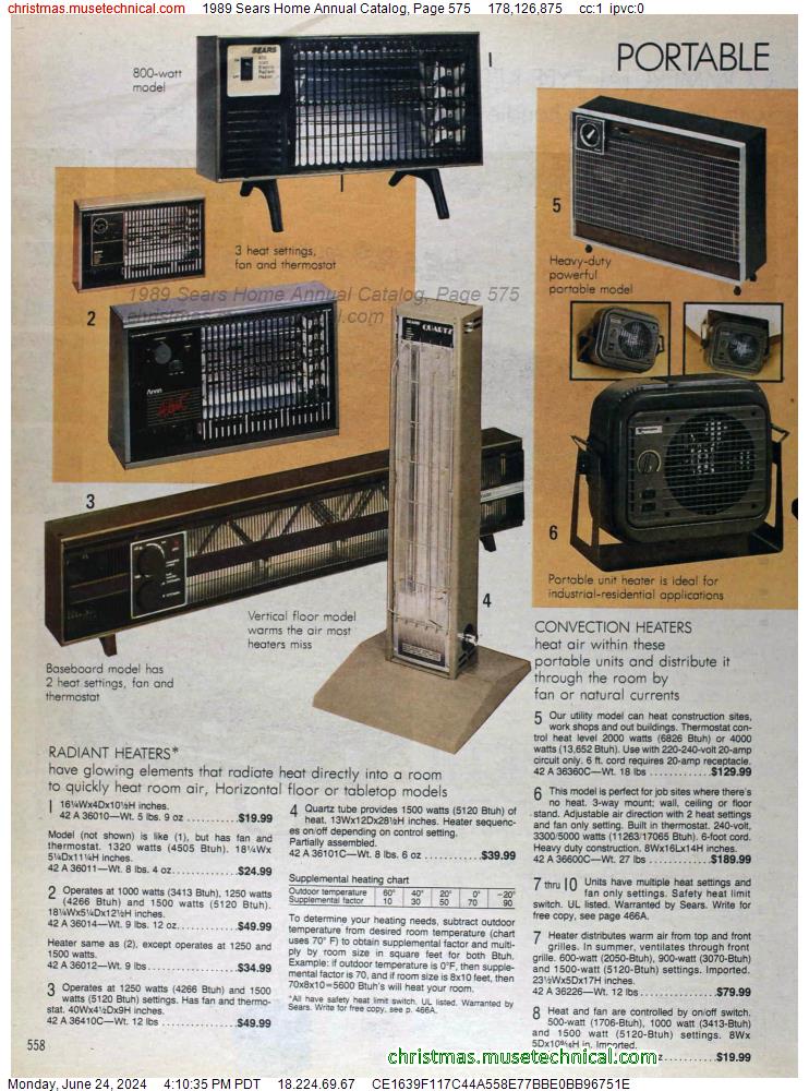 1989 Sears Home Annual Catalog, Page 575