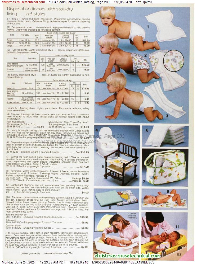 1984 Sears Fall Winter Catalog, Page 283
