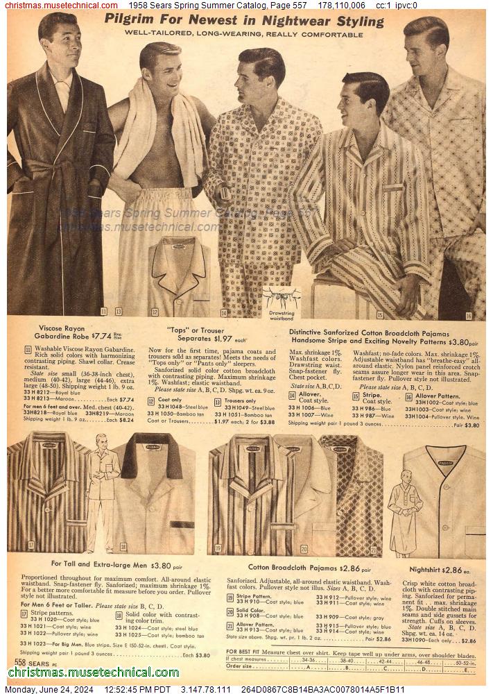 1958 Sears Spring Summer Catalog, Page 557