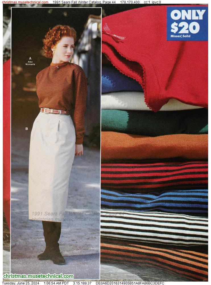 1991 Sears Fall Winter Catalog, Page 44