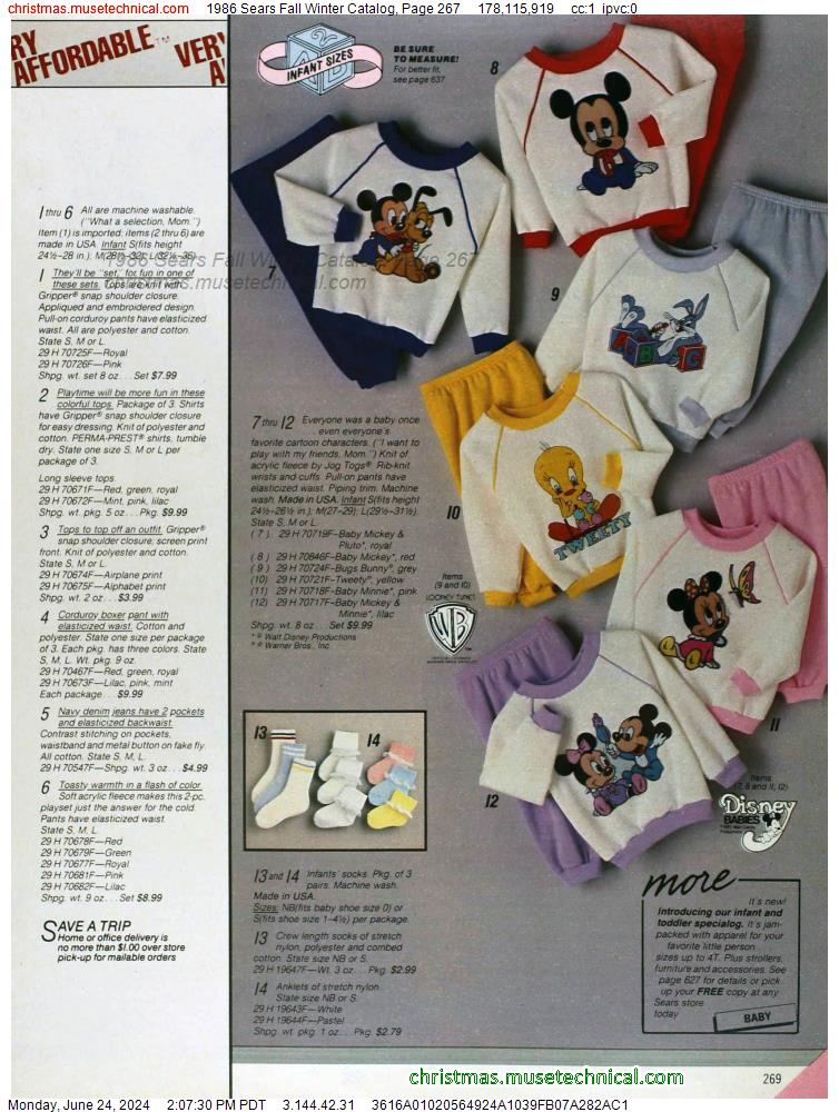 1986 Sears Fall Winter Catalog, Page 267