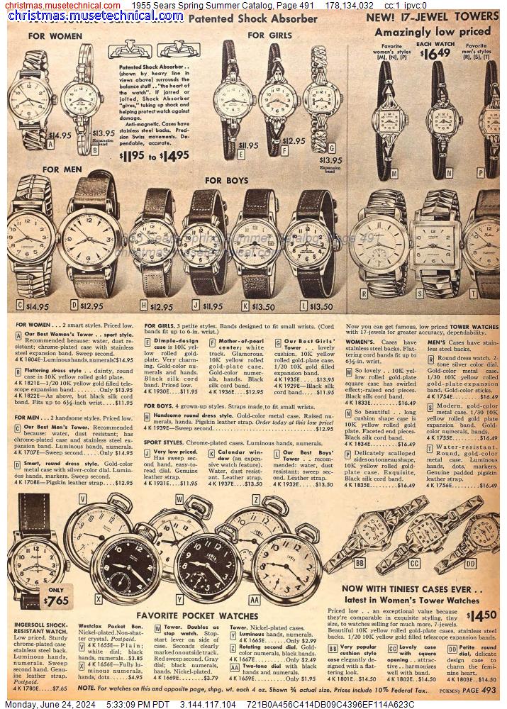 1955 Sears Spring Summer Catalog, Page 491