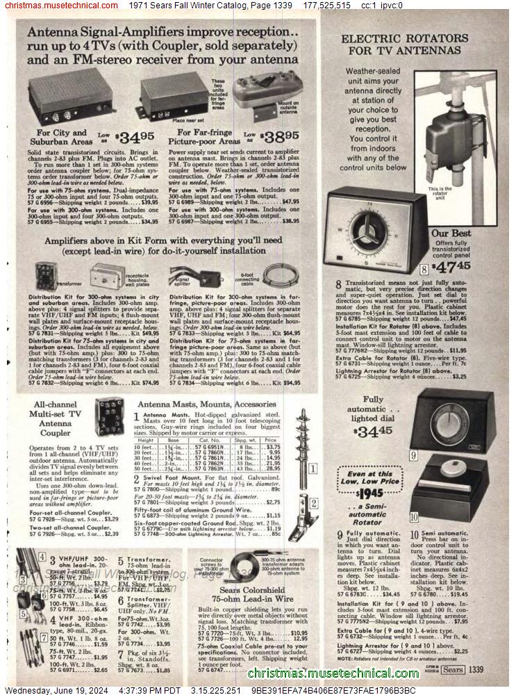 1971 Sears Fall Winter Catalog, Page 1339