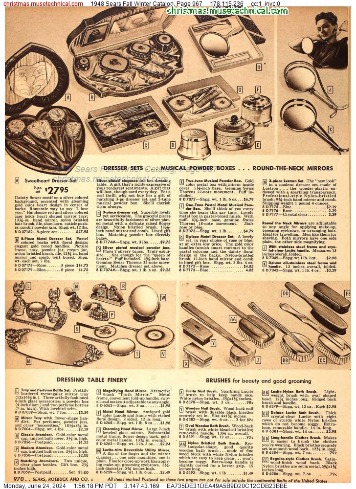 1948 Sears Fall Winter Catalog, Page 967