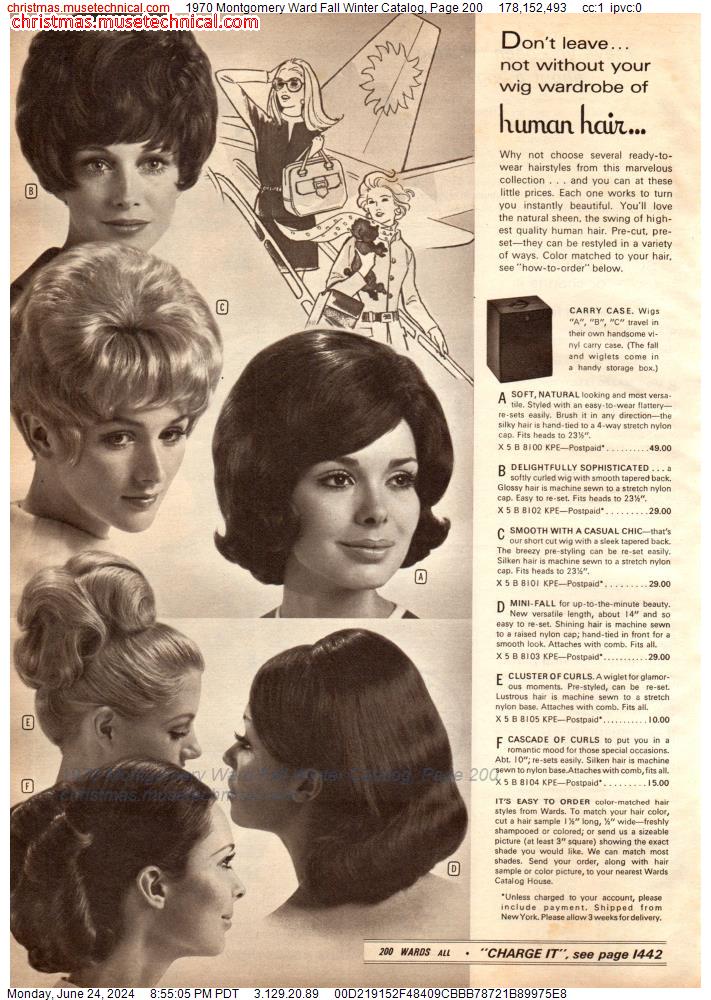 1970 Montgomery Ward Fall Winter Catalog, Page 200