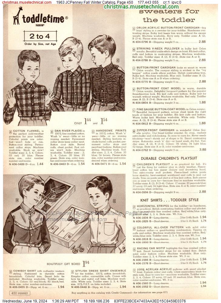 1963 JCPenney Fall Winter Catalog, Page 450