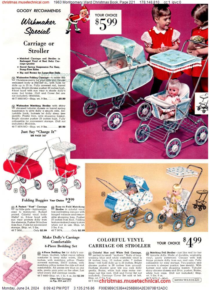 1963 Montgomery Ward Christmas Book, Page 221
